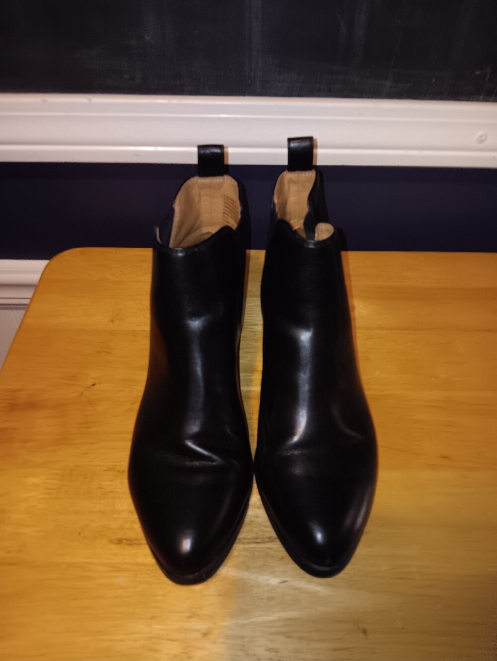 J. Crew Black Leather Chelsea Ankle Boots Size 7